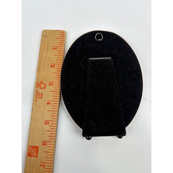 Oval Copper Picture Frame 3.5"x5" Black Velvet Backing dElegance Handcrafted - Picture 4 of 4